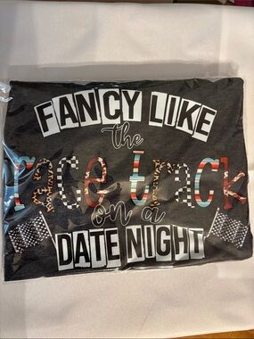 Fancy Like the Race Track on a Date Night Women's Short Sleeve Tee - Black